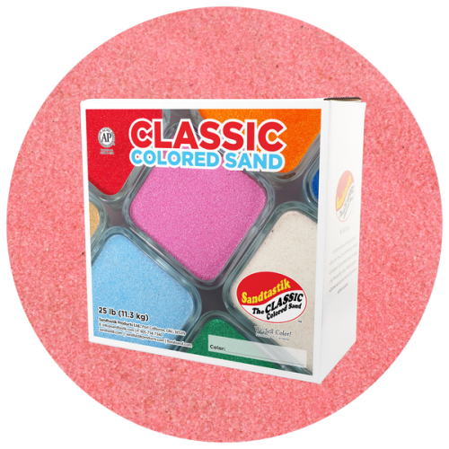 Classic Colored Sand - Bubblegum Pink - 25 lb (11.3 kg) Box *SHIPPING INCLUDED via USPS within USA*