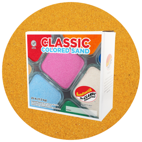Classic Colored Sand - Gold - 25 lb (11.3 kg) Box *SHIPPING INCLUDED via USPS within USA*