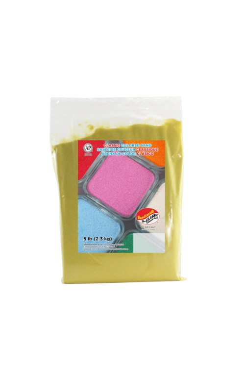 Classic Colored Sand Yellow 5 lb (2.3 kg) Bag