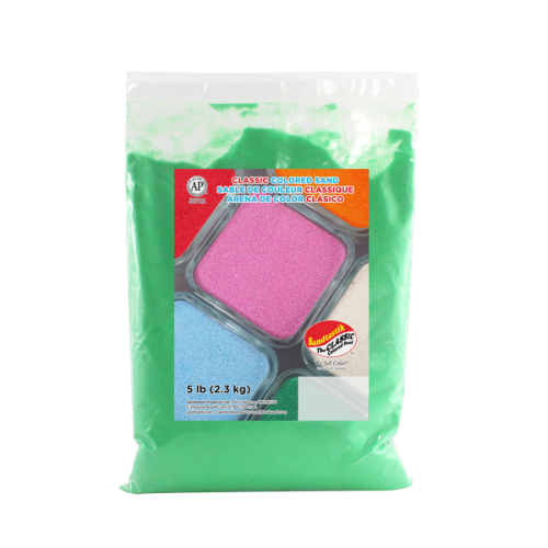 Classic Colored Sand - Fluorescent Green - 5 lb (2.3 kg) Bag