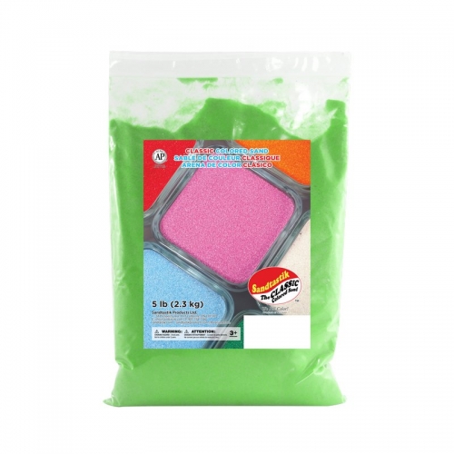Classic Colored Sand - Fluorescent Green - 5 lb (2.3 kg) Bag