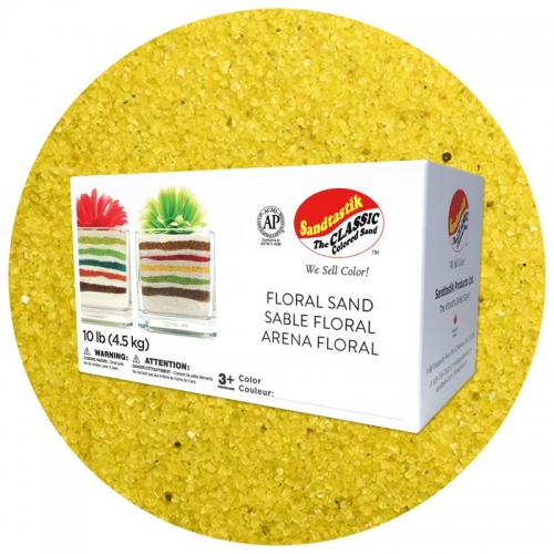 Floral Colored Sand - Yellow - 10 lb (4.5 kg) Box