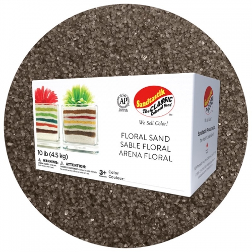 Floral Colored Sand - Dark Grey - 10 lb (4.5 kg) Box Floral Colored Sand - Dark Grey - 10 lb (4.5 kg) Box