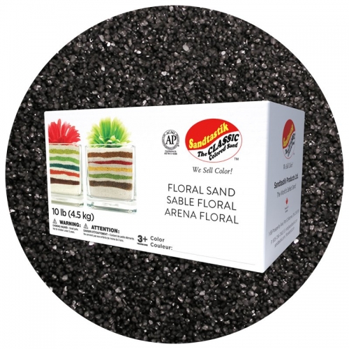 Floral Colored Sand - Black - 10 lb (4.5 kg) Box