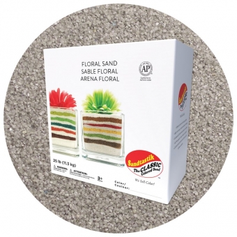 Floral Colored Sand - Light Grey - 25 lb (11.4 kg) Box