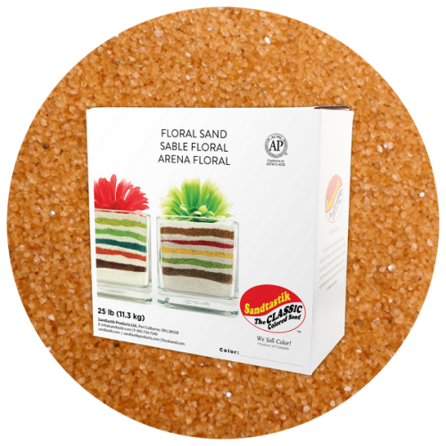 Floral Colored Sand - Marigold - 25 lb (11.4 kg) Box *SHIPPING INCLUDED via USPS within USA*