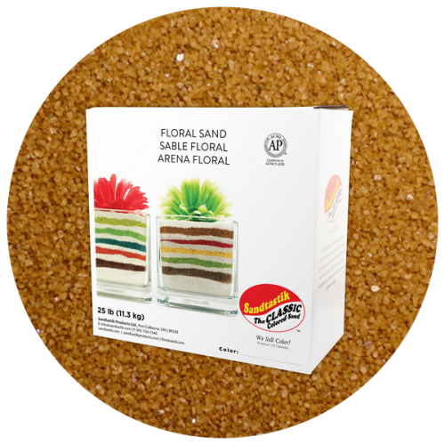 Floral Colored Sand - Mocha Latte - 25 lb (11.4 kg) Box *SHIPPING INCLUDED via USPS within USA*