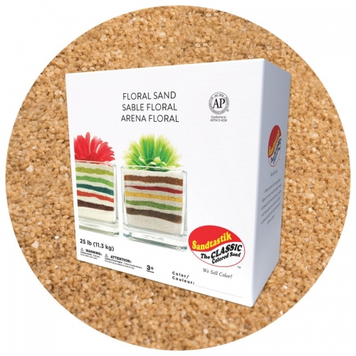 Floral Colored Sand - Mocha Latte - 25 lb (11.4 kg) Box *SHIPPING INCLUDED via USPS within USA*