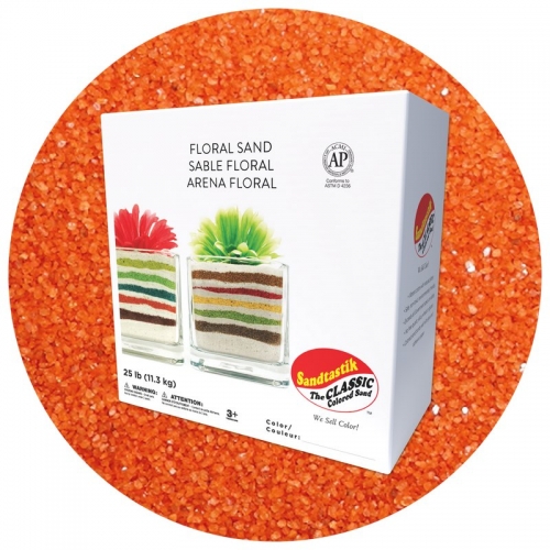 Floral Colored Sand - Orange - 25 lb (11.4 kg) Box