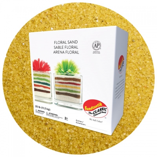 Floral Colored Sand - Banana - 25 lb (11.4 kg) Box *SHIPPING INCLUDED via USPS within USA*