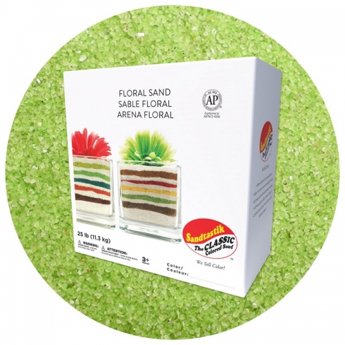 Floral Colored Sand - Citrus Lime - 25 lb (11.4 kg) Box *SHIPPING INCLUDED via USPS within USA*