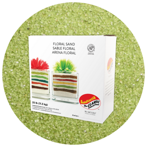 Floral Colored Sand - Wild Lime - 25 lb (11.4 kg) Box *SHIPPING INCLUDED via USPS within USA*