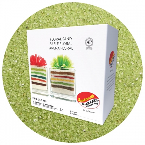 Floral Colored Sand - Wild Lime - 25 lb (11.4 kg) Box *SHIPPING INCLUDED via USPS within USA*