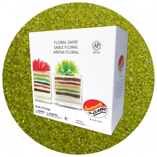 Floral Colored Sand - Cress Green - 25 lb (11.4 kg) Box *SHIPPING INCLUDED via USPS within USA*