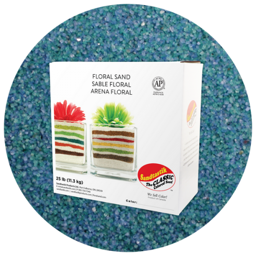 Floral Colored Sand - Caribbean Mist - 25 lb (11.4 kg) Box *SHIPPING INCLUDED via USPS within USA*