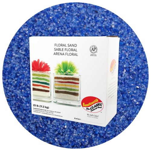 Floral Colored Sand - Blue Hawaii - 25 lb (11.4 kg) Box *SHIPPING INCLUDED via USPS within USA*