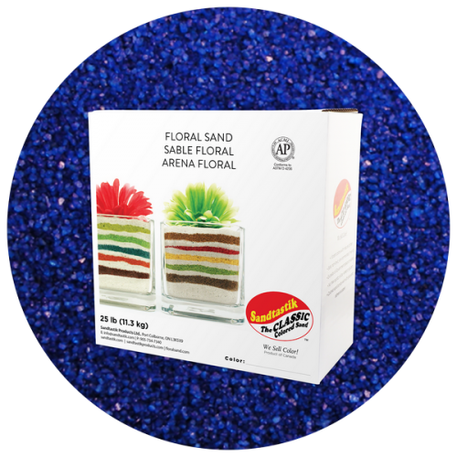 Floral Colored Sand - Baja Blue - 25 lb (11.4 kg) Box *SHIPPING INCLUDED via USPS within USA*