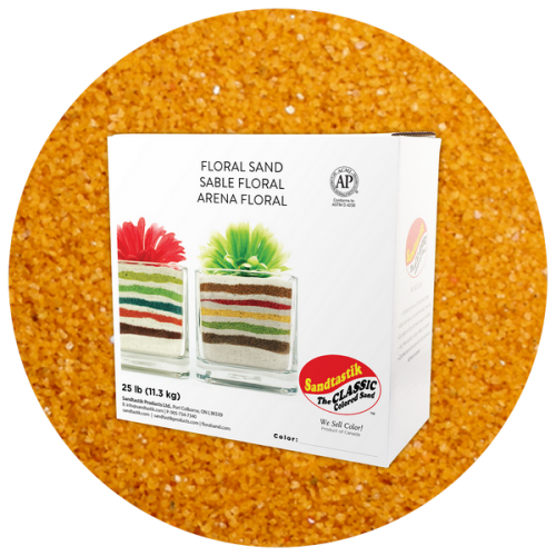 Floral Colored Sand - Burnt Ocher - 25 lb (11.4 kg) Box *SHIPPING INCLUDED via USPS within USA*