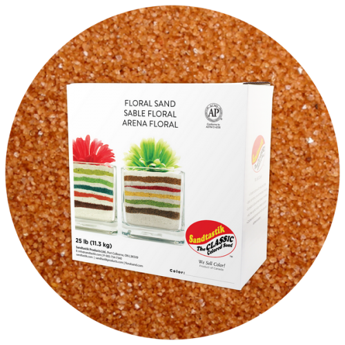 Floral Colored Sand - Redwood - 25 lb (11.4 kg) Box *SHIPPING INCLUDED via USPS within USA*