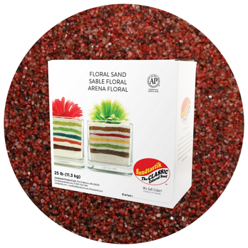 Floral Colored Sand - Brick - 25 lb (11.4 kg) Box *SHIPPING INCLUDED via USPS within USA*
