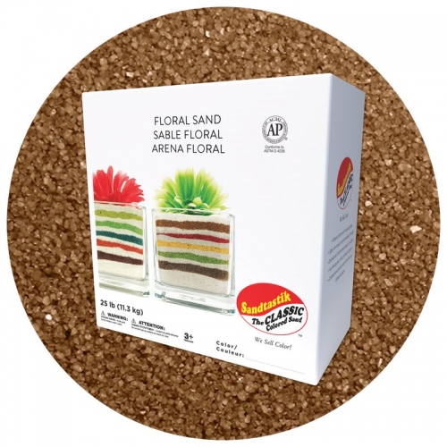 Floral Colored Sand - Espresso - 25 lb (11.4 kg) Box *SHIPPING INCLUDED via USPS within USA*