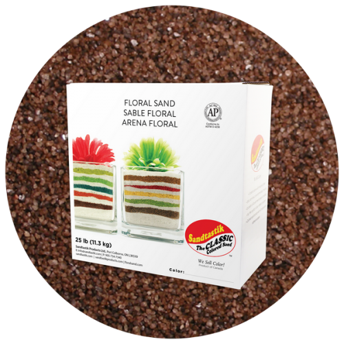Floral Colored Sand - Baltic Brown - 25 lb (11.4 kg) Box *SHIPPING INCLUDED via USPS within USA*