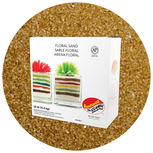 Floral Colored Sand - Ginger - 25 lb (11.4 kg) Box *SHIPPING INCLUDED via USPS within USA*