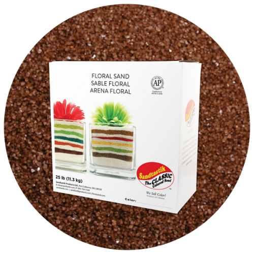 Floral Colored Sand - Coffee - 25 lb (11.4 kg) Box
