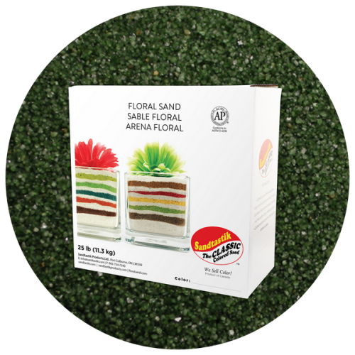Floral Colored Sand - Avocado - 25 lb (11.4 kg) Box *SHIPPING INCLUDED via USPS within USA*