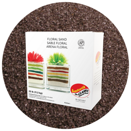 Floral Colored Sand - Dark Grey - 25 lb (11.4 kg) Box *SHIPPING INCLUDED via USPS within USA*
