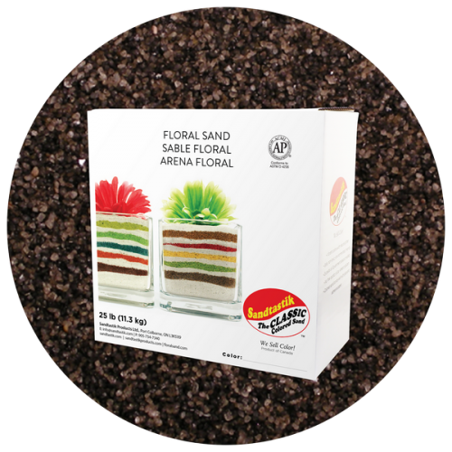 Floral Colored Sand - Char-et - 25 lb (11.4 kg) Box *SHIPPING INCLUDED via USPS within USA*