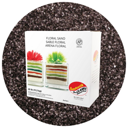 Floral Colored Sand - Graphite - 25 lb (11.4 kg) Box *SHIPPING INCLUDED via USPS within USA*