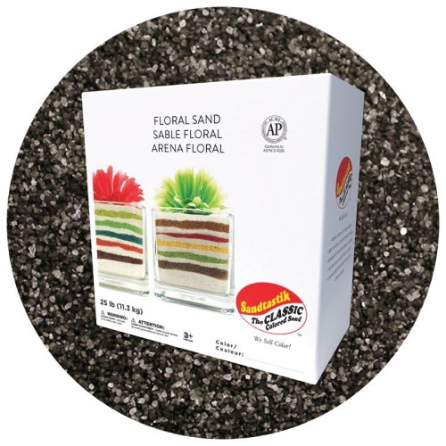 Floral Colored Sand - Graphite - 25 lb (11.4 kg) Box *SHIPPING INCLUDED via USPS within USA*