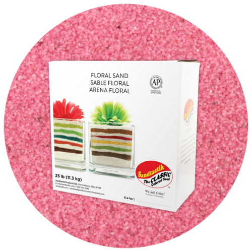 Floral Colored Sand - Pink - 25 lb (11.4 kg) Box *SHIPPING INCLUDED via USPS within USA*