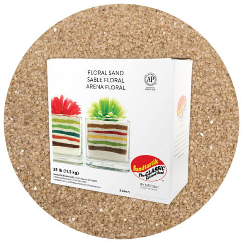 Floral Colored Sand - Latte - 25 lb (11.4 kg) Box *SHIPPING INCLUDED via USPS within USA*