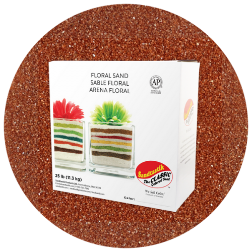 Floral Colored Sand - Marsala - 25 lb (11.4 kg) Box *SHIPPING INCLUDED via USPS within USA*