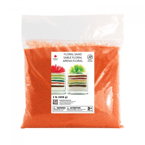 Floral Colored Sand - Orange - 2 lb (908 g) Bag