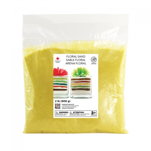 Floral Colored Sand - Yellow - 2 lb (908 g) Bag
