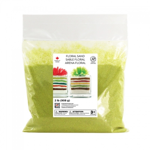 Floral Colored Sand - Cress Green - 2 lb (908 g) Bag Floral Colored Sand - Cress Green - 2 lb (908 g) Bag