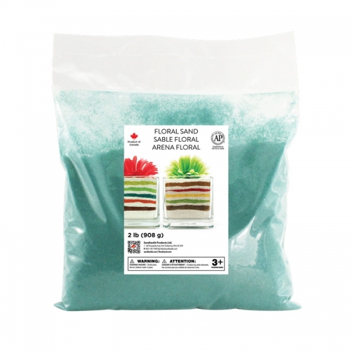 Floral Colored Sand - Teal - 2 lb (908 g) Bag
