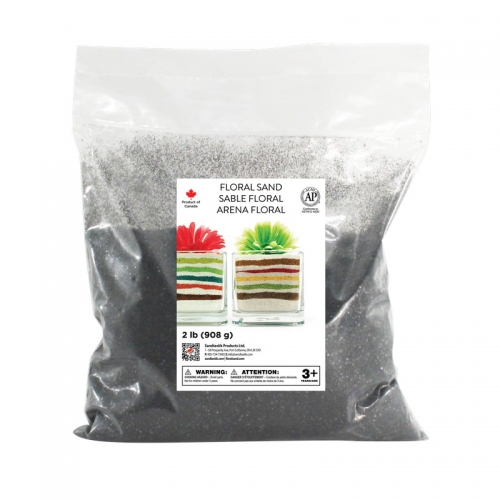 Floral Colored Sand - Black - 2 lb (908 g) Bag