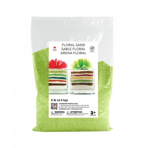 Floral Colored Sand - Citrus Lime - 5 lb (2.3 kg) Bag