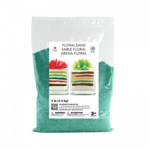 Floral Colored Sand - Teal - 5 lb (2.3 kg) Bag