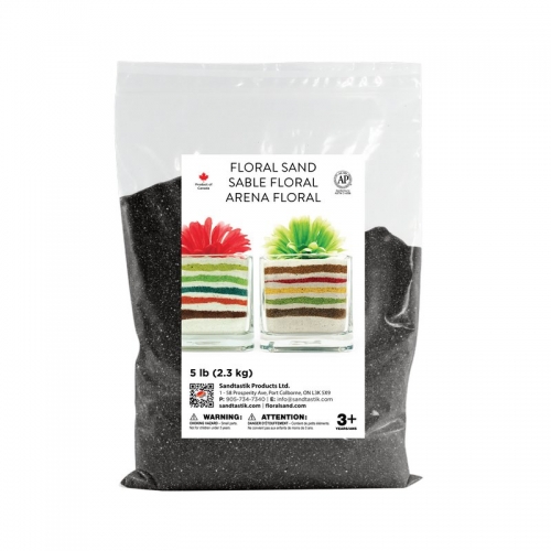 Floral Colored Sand - Black - 5 lb (2.3 kg) Bag