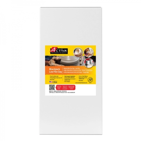 ACTIVA Blackjack Low Fire Clay™ Natural Kiln Earthenware, 25 lb (11.3 kg)