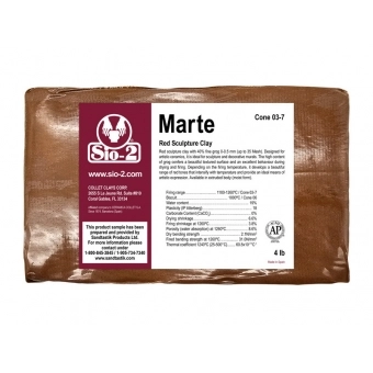 SIO-2® PRAI - White Stoneware Clay with Impalpable Grog, 4 lb Sample