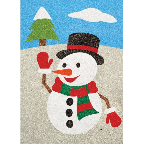 Peel 'N Stick Sand Art Board #24 - Snowman