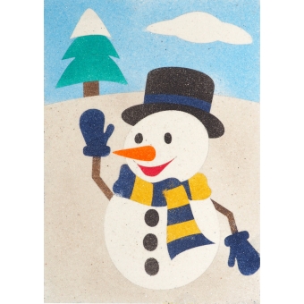 Peel 'N Stick Sand Art Board #24 - Snowman Multi Set *SHIPPING INCLUDED via USPS within USA*
