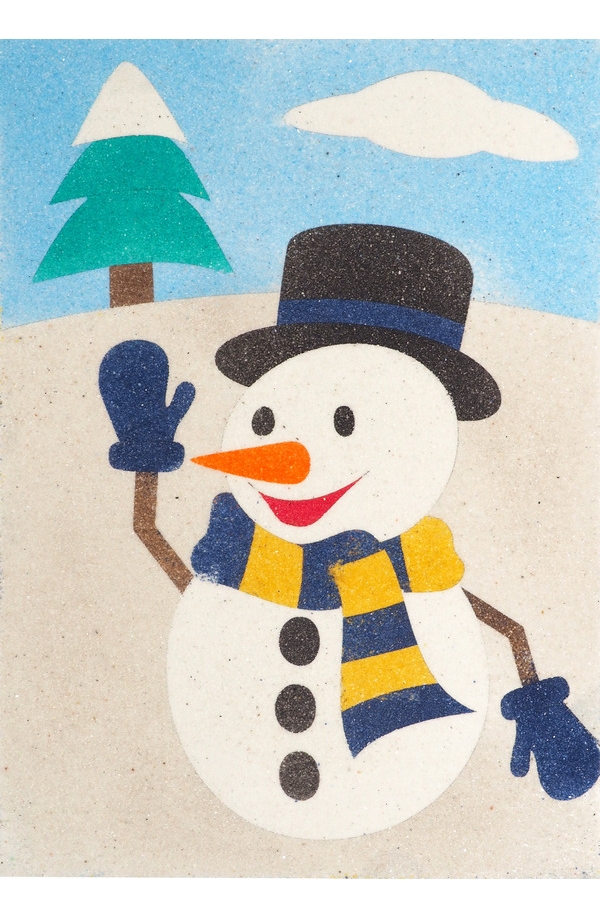 Peel 'N Stick Sand Art Board 24 Snowman