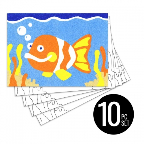 Peel 'N Stick Sand Art Board #19 - Goldfish Multi Set *SHIPPING INCLUDED via USPS within USA*